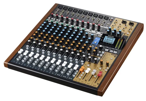 Tascam MODEL 16 audio mixer 16 channels 20 - 30000 Hz Black, Gold, Wood