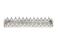 COCON Dekoschale mit Spitzen 28 x 7.5 x 3 cm, Silber - Eigenschaften: Keine Eigenschaft - Motiv: Kein - Verpackungseinheit: 1 Stück - Detailfarbe: Silber - Produkttyp: Dekoschale - Detailmaterial: Eisen