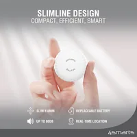 4smarts Schlüsselfinder SkyTag Slim 2er Set schwarz, weiss - Verbindungsmöglichkeiten: Bluetooth - Verbindungsreichweite Max.: 10 m - System-Kompatibilität: Apple Find My-App