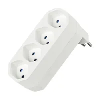 STEFFEN Manta Mehrfachadapter 4xT13 drehbar 4 - Detailfarbe: Weiss - Schalter: Nein - Steckdosenanzahl: 4 - Ausstattung: drehbar 320° - Kinderschutz: Ja