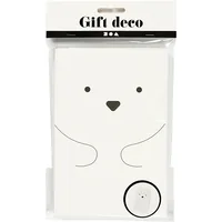Creativ Company Geschenktüte Eisbär 6 x 12 x 18 cm, 6 Stück, Weiss - Material: Papier - Verpackungseinheit: 6 Stück - Motiv: Eisbär - Detailfarbe: Weiss - Verpackungsart: Geschenktüte