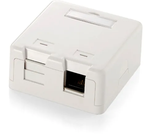 Equip Aufputzdose 2-Port Keystone ungeschirmt weiß Polybeutel