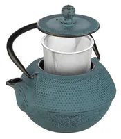 Ibili Teekanne 1.2 l, Blau - Material: Gusseisen - Filtertyp: Edelstahlfilter - Fassungsvermögen: 1.2 l - Kompatible Kochfelder: Elektro - Gas - Glaskeramik - Induktion