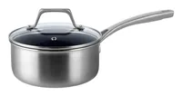 Lunasol Kochtopf Sirius Terra Multi-Layer Ø 16 cm, H7.5 cm - Material: Aluminium - Topfart: Stieltopf - Kompatible Kochfelder: Elektro - Glaskeramik - Induktion - Antihaftbeschichtung: Ja - Detailfarbe: Silber - Spülmaschinenfest: Ja