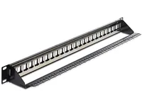 DELOCK Patchpanel 1HE 24 Keystone Ports 19,2 x 14,9mm