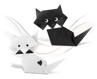 URSUS Faltblätter Black & White 15 x 15 cm, 80 g/m²,  100 Stück - Papierformat: 15 x 15 cm - Selbstklebend: Nein - Papierfarbe: Weiss - Schwarz - Papiertyp: Bastelpapier - Mediengewicht: 80 g/m² - Verpackungseinheit: 100 Stück