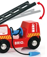 BRIO Eisenbahn Feuerwehr Löschzug - Kategorie: Eisenbahnwagen & Lokomotiven - Altersempfehlung ab: 3 Jahren - Material: Kunststoff - Holz - Eigenschaften: Keine Eigenschaft - Zertifikate: FSC