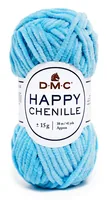DMC Wolle Happy Chenille Hellblau, 38 m - Packungsgrösse: 1 Stück - Waschbar bei: 40 °C - Länge: 38 m - Detailfarbe: Hellblau - Material: Polyester - Nadelstärke: 3 mm