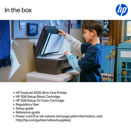 HP DeskJet 4330 Wireless All-in-One Color Printer, Instant Ink