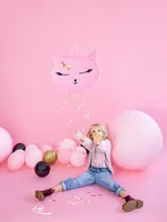 Partydeco Pinata Katze, 35 x 27 x 9 cm, Rosa, 1 Stück - Motiv: Katze - Detailfarbe: Rosa