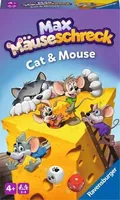 Ravensburger Kinderspiel Max Mäuseschreck - Sprache: Italienisch - Französisch - Deutsch - Kategorie: Würfelspiel - Altersempfehlung ab: 4 Jahren - Spieldauer: 15 min - Min. Anzahl Spieler: 2 - Max. Anzahl Spieler: 4