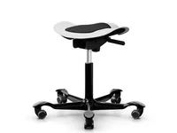 HÅG Bürostuhl Capisco Puls 8001 Weiss - Produkttyp: Hocker - Material Bezug: Polyester - Armlehnen: Nein - Material Fuss: Aluminium - Rückenart: Ohne Rücken - Rollenart: Universalrollen