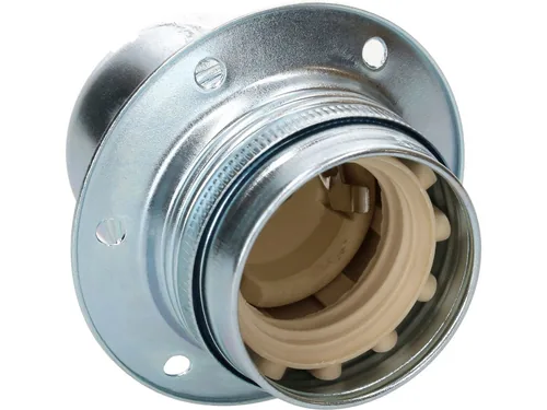 Max Hauri Lampenfassung E27 Randmantel Chrom, M10 x 1 - Zubehörtyp: Lampenfassung