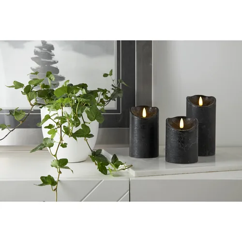 Star Trading LED Pillar Candle Flamme Rustic