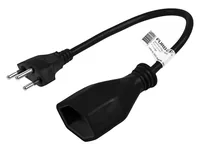 FURBER.power Verlängerungskabel T13-T12 0.2 m Schwarz - Anzahl Leiter: 3 - Detailfarbe: Schwarz - Kinderschutz: Ja - Steckereigenschaften: Angespritzt - Steckertyp Ausgang: T13 - Leiterquerschnitt: 1 mm²