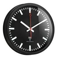 TFA Dostmann Funk-Wanduhr Ø 25 cm, Schwarz - Uhrtyp: Analog - Betriebsart: Batteriebetrieb - Funksignal: Ja - Funktionen: Zeit - Form: Rund - Detailfarbe: Schwarz
