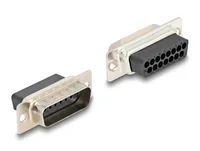 DELOCK Adapter D-Sub15-> D-Sub15BuBu Montagesatz rot
