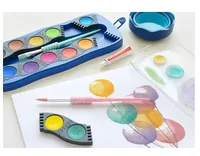Faber-Castell Borstenpinsel Soft-Touch 4 Grössen, Pastellfarben - Art: Flachpinsel - Aquarellpinsel - Linienpinsel - Borstenpinsel Nr. 12 - Borstenpinsel Nr. 6 - Anwendungsbereich: Acrylfarben - Aquarell - Set: Ja