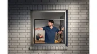 tesa Grössenverstellbares Fliegengitter FALT Fenster, Anthrazit - Breite: 80 cm - 140 cm - UV Schutz: Nein - Für Schädling: Fluginsekten - Länge: 140 cm - 80 cm