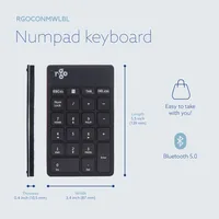 R-GO NUMPAD BREAK ERGONOMIC NUMERIC WIRELESS KEYPAD BLACK