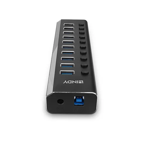 LINDY 10 Port USB 3.0 Hub mit Ein-Ausschaltern