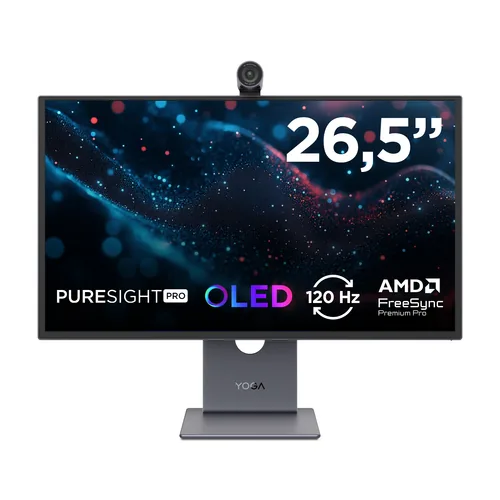 Lenovo Yoga Pro 27UD-10 Computerbildschirm 67,3 cm (26.5") 3840 x 2160 Pixel 4K Ultra HD QD-OLED Schwarz