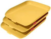 Leitz Ablagekorb Cosy, 3er Set Gelb - Anzahl Schubladen: 3 - Detailfarbe: Gelb - Material: Kunststoff