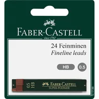 Faber-Castell Schreibmine Feinmine Super Polymer 0.5 mm, Schwarz - Art: Druckbleistift - Strichstärke: 0.5 mm - Härtegrad: HB - Detailfarbe: Schwarz - Set: Nein