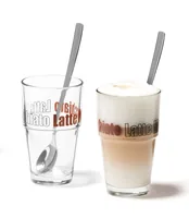 LEONARDO 042555 coffee glass Brown, Stainless steel, Transparent 2 pc(s) 410 ml