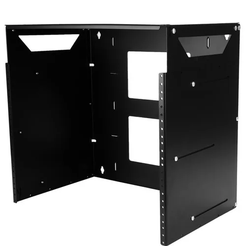 8U WALL-MOUNT RACK WITH SHELF .