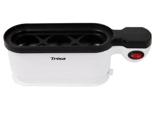 Trisa Eierkocher Eggolino 3, Schwarz/Weiss - Automatische Temperaturkontrolle: Nein - Detailfarbe: Weiss - Schwarz - Anzahl Eier: 3 - Einstellbarer Härtegrad: Ja