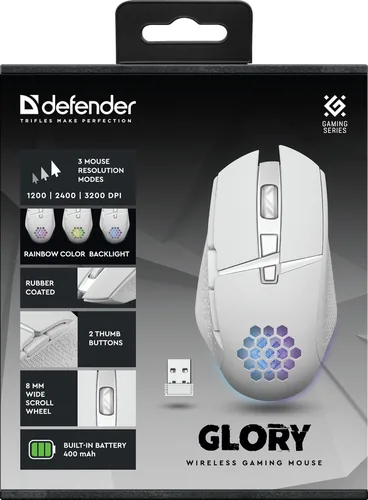 Defender GLORY GM-514 mouse Gaming Right-hand RF Wireless Optical 3200 DPI