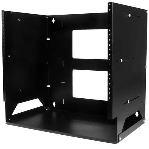 8U WALL-MOUNT RACK WITH SHELF .
