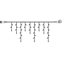 STAR TRADING System Decor Lichterkette 3m 12.495-13 Extra, Icicle, schwarz