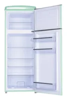 SPC Kühl-Gefrierkombination KS3777-4 Grün, Rechts - Energieeffizienzklasse: C - Bauart: Freistehend - Einbaunormen: CH 55 - Nutzinhalt Kühlen: 162 l - Gefrierfach Klassifizierung: 4 Sterne - Nutzinhalt Gefrieren: 44 l
