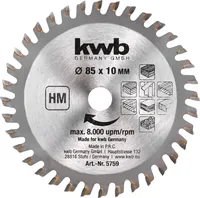 kwb 575905 circular saw blade 8.5 cm 3 pc(s)