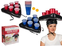 Partyartikel Aufblasbares Accessoire Beer Pong Helm - Packungsgrösse: 1 Stück - Produkttyp: Aufblasbares Accessoire - Material: Kunststoff - Detailfarbe: Rot - Blau - Schwarz - Motto: Universal