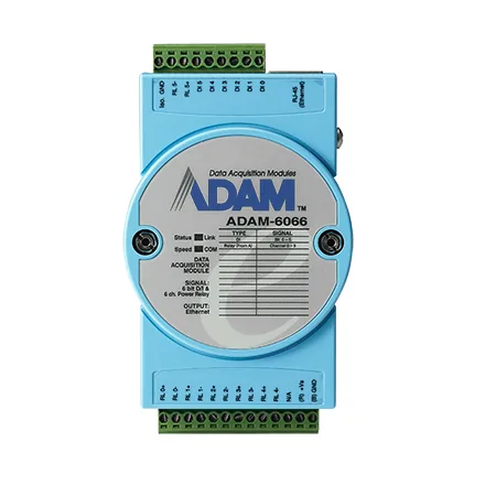 Advantech Smart I/O Modul ADAM-6066-D - Modultyp: IO-Modul - Schnittstellen: Digital Input - Relais Out - RJ-45 (100Mbps) - Remote Zugriff Art: Ethernet