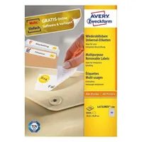 AVERY Zweckform Etiketten L4732REV-100 weiß 35,6 x 16,9 mm