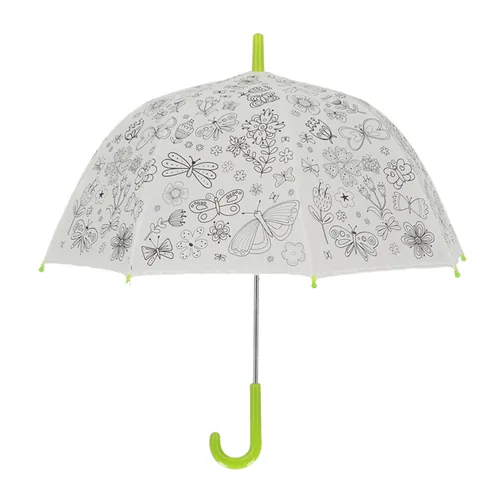 Esschert Design Bastelset Schirm Blumen zum Bemalen Grün/Weiss - Altersempfehlung ab: 36 Monaten - Set: Ja - Produktart: Bastelset