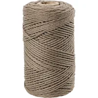 Creativ Company Baumwollgarn Makramé 330 g, Hellbraun - Packungsgrösse: 1 Stück - Länge: 198 m - Material: Polyester - Baumwolle - Detailfarbe: Hellbraun - Waschbar bei: 20 °C - Nadelstärke: 2 mm