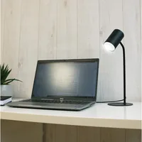 UNiLUX Schreibtischleuchte Katz 208 lm, Schwarz - Betriebsart: Kabel - Lampensockel: LED - Farbtemperatur Kelvin: 3000 bis 6000 K - Gesamtleistung: 2 W - Dimmbar: dimmbar - Zusätzliche Ausstattung: Dimmer - Ein/Aus-Schalter - Tragbar