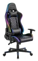 Logilink Gamingstuhl mit Kopf- und Lendenwirbelstütze schw.