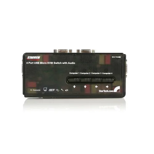 StarTech.com 4 Port VGA / USB KVM Switch inkl. Kabel und Audio