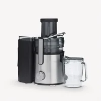 Severin Entsafter ES 3570 Schwarz/Silber - Materialtyp: Metall - Material: Edelstahl - Kunststoff - Ausstattung: 2 Geschwindigkeiten - Einfüllöffnung - Sicherheitssperre - Anti-Rutsch-Füsse - Fruchtfleischbehälter - Detailfarbe: Silber - Schwarz - Gerätet