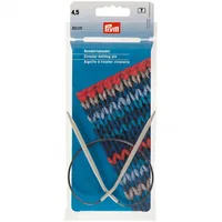 Prym Rundstricknadel Alu, Grau 4.50 mm x 40 cm, 1 Stück - Produkttyp: Rundsticknadel - Material: Aluminium