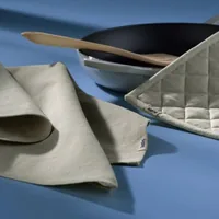 Kela Topflappen Puro Grau - Material: Leinen (LI) - Baumwolle (CO) - Detailfarbe: Grau