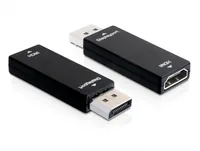 Delock Adapter Displayport - HDMI Schwarz - Kabeltyp: Adapter - Videoanschluss Seite A: DisplayPort - Videoanschluss Seite B: HDMI