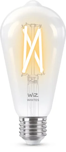 WiZ 7W (60W) E27 Tunable White Edison Filament Clear - Lampensockel: E27 - Farbtemperatur Kelvin: 2700 bis 6500 K - Aussenanwendung: Nein - Gesamtleistung: 7 W - Lichtfarbe: Tunable White - Leuchten Kategorie: Leuchtmittel