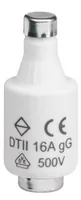 Elektromaterial Schmelzsicherung DII E27 16A 500 V gG mit Melder 5 Stück - Nennstrom: 16 A - Typ: Sicherung - Bauart: Sand - Auslösecharakteristik: Träge (T)